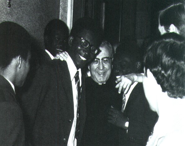 A Roma, nel 1973, con studenti africani